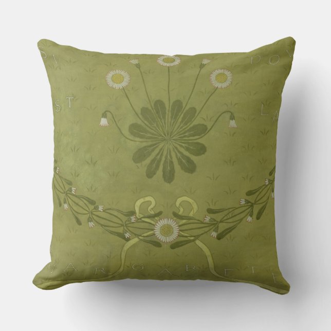 Coussin Conception de papier peint "de Margarete de La", (Recto)