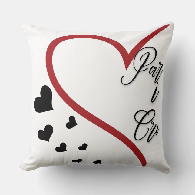 Coussin Conception de partenaire ; Cadeau d'amant (Recto)