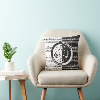 Coussin Conception de partition musicale personnalisée