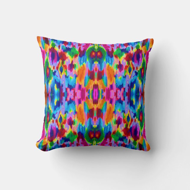 Coussin Conception de peinture abstraite colorée mignonne (Recto)