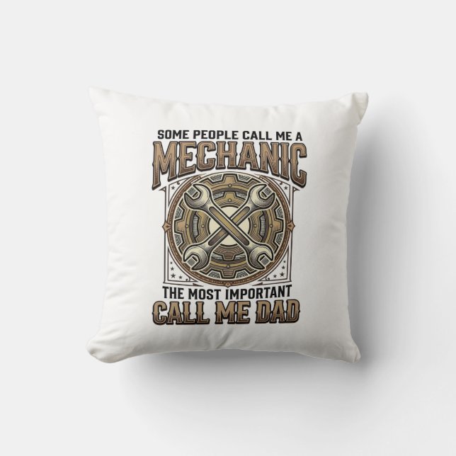 Coussin Conception de père de clé de pignon de mécanicien  (Recto)