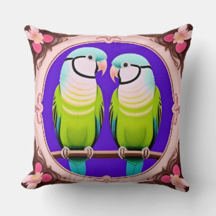 Coussin Conception de perroquet tropical esthétique – Flor