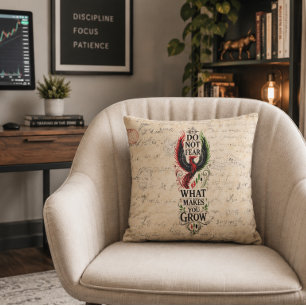 Coussin Conception de Phoenix de lettre de vintage n'ayez