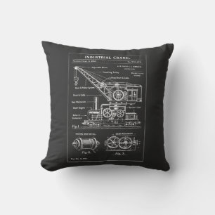 Coussin conception de plan d'une grue industrielle