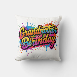 Coussin Conception de projection de peinture colorée pour