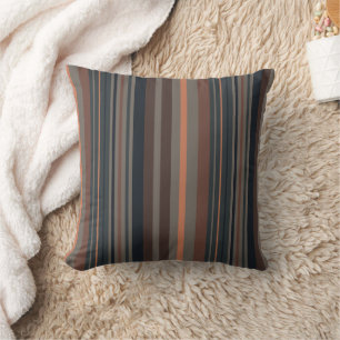 Coussin Conception de rayures de terres boisées de forêt s