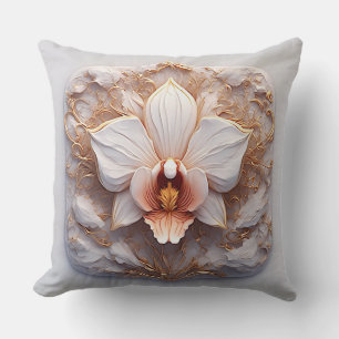 Coussin Conception de relief floral élégant avec des détai