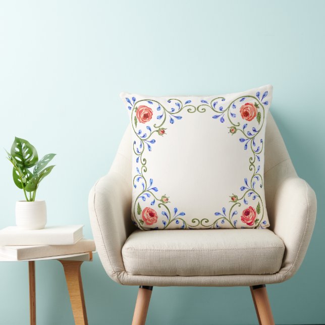 Coussin Conception de rose méditerranéenne (Chaise)