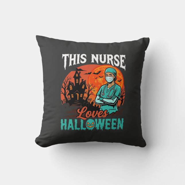 Coussin Conception de soins infirmiers Halloween épouvanta (Recto)
