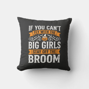 Coussin Conception de sorcière à balai pour grandes filles