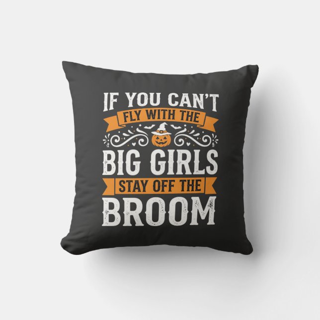 Coussin Conception de sorcière à balai pour grandes filles (Recto)