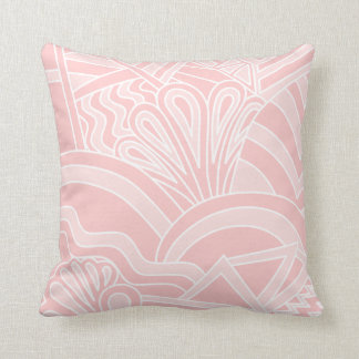 Coussin Conception de style d'art déco de rose en pastel