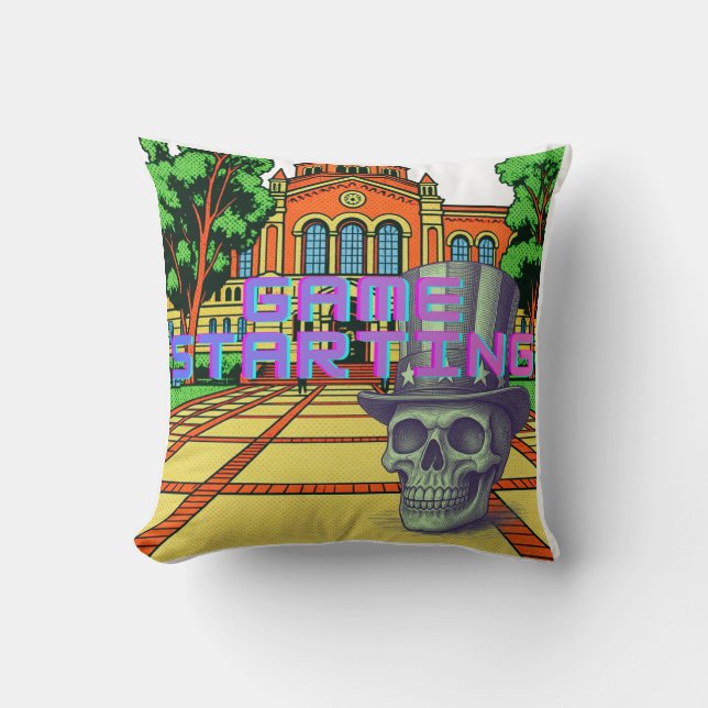 Coussin Conception de style frais crâne Pop Art Rétro de j (Recto)