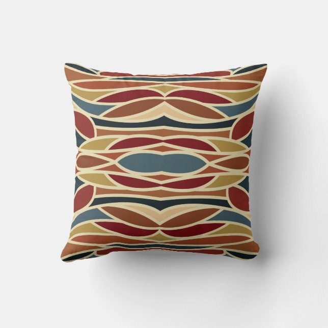 Coussin Conception de style vitrail opaque géométrique  (Verso)