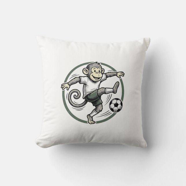 Coussin Conception de T-shirt avec gravure de joueur de fo (Recto)