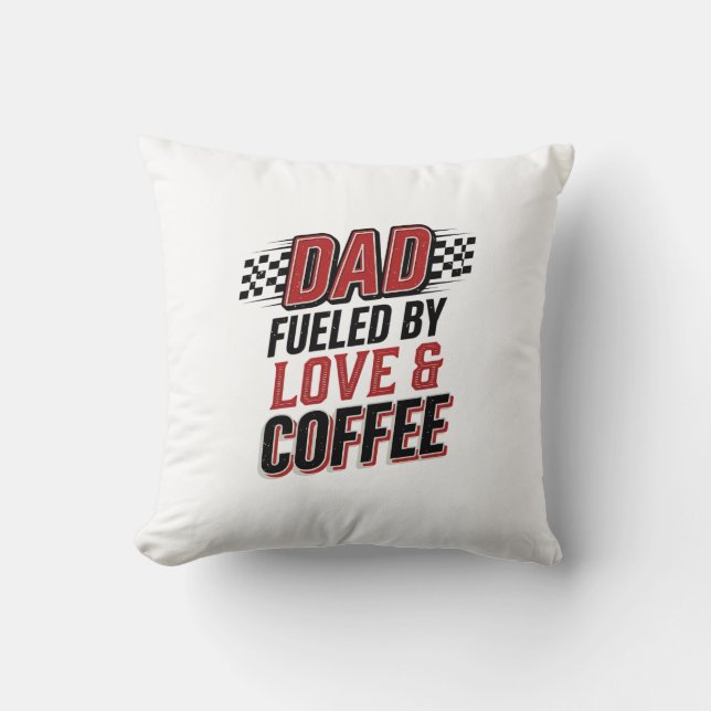 Coussin Conception de t-shirt de course Papa alimenté par  (Recto)