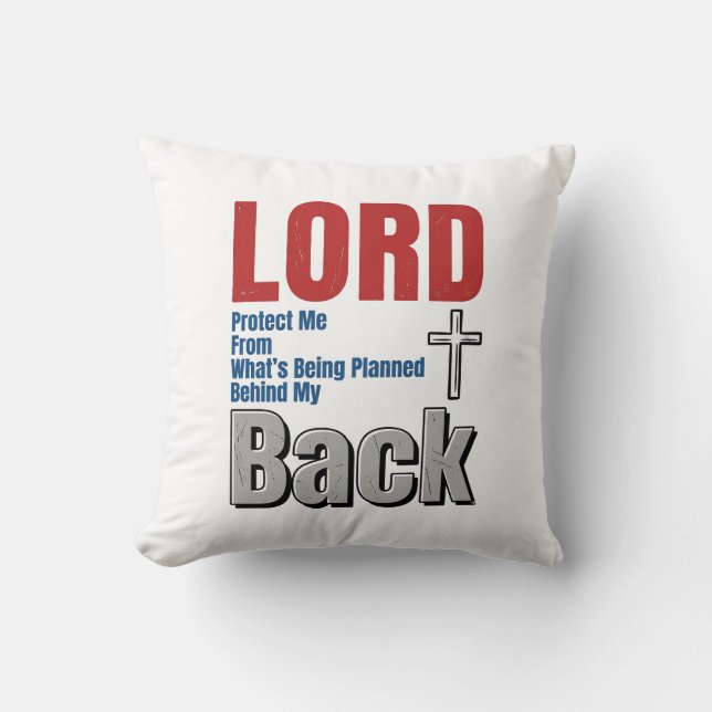 Coussin Conception de t-shirt de foi chrétienne Lord Prote (Recto)