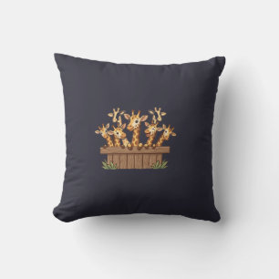 Coussin Conception de T-Shirt de girafes qui regardent - D