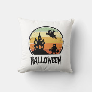 Coussin Conception de T-shirt de maison hantée Halloween S