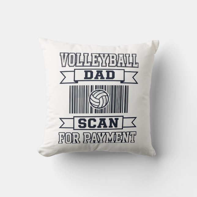 Coussin Conception de t-shirt drôle pour papa de volley-ba (Recto)
