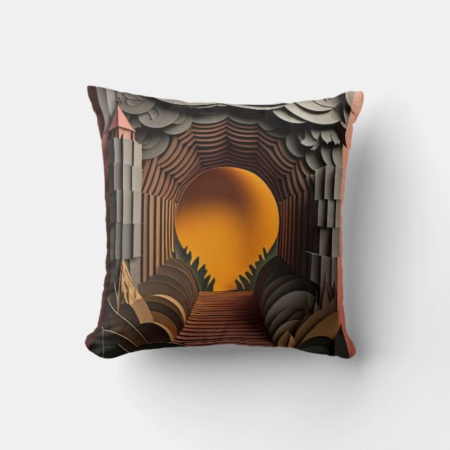 Coussin Conception de T-shirt en art papier 3D  (Recto)