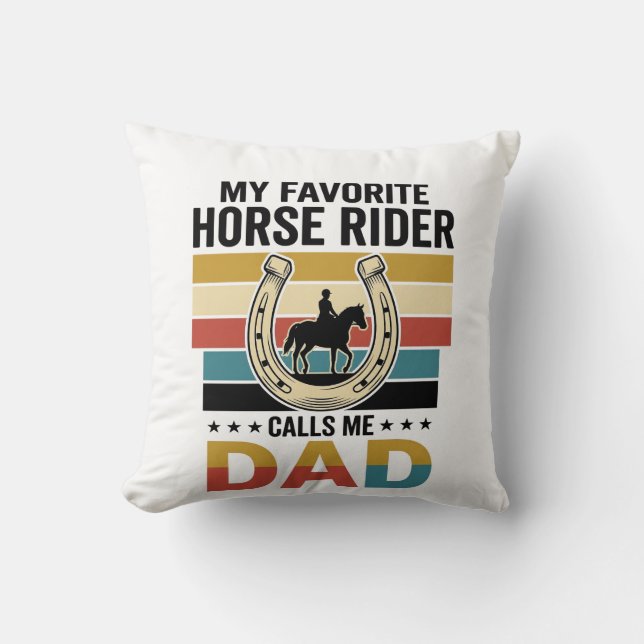 Coussin Conception de t-shirt Mon cavalier de cheval préfé (Recto)