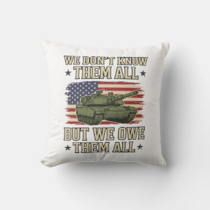 Coussin Conception de T-shirt patriotique de char de souve