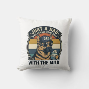Coussin Conception de T-shirt rétro lait drôle de père She