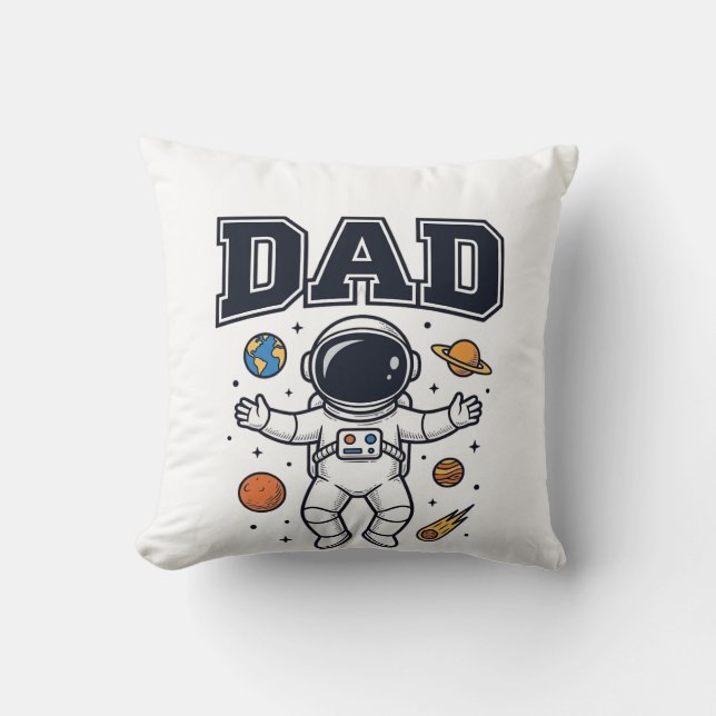 Coussin Conception de T-shirt Vector Space Astronaute Papa (Recto)