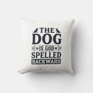 Coussin Conception de t-shirt vintage Dog Is God écrit à l