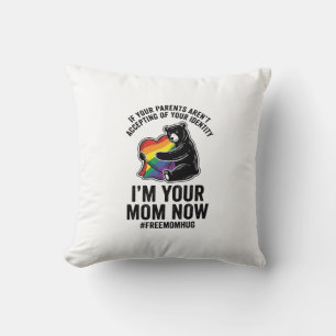 Coussin Conception de T-Shirt Vintage Fière Ours Câlin Mam