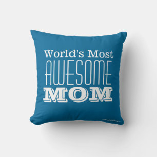 Coussin Conception de texte MAMAN LA PLUS GÉNIALE AU MONDE
