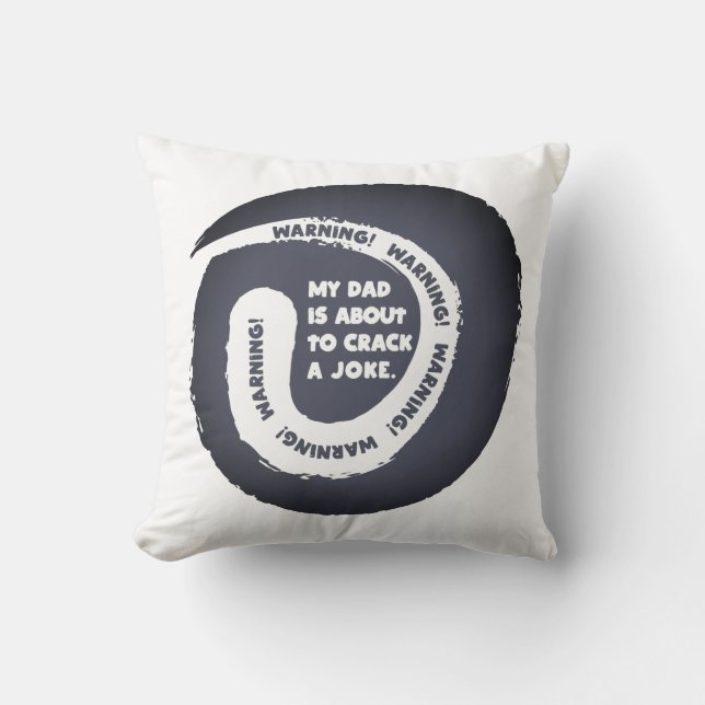 Coussin Conception de texte mignon Mon papa est sur le poi (Recto)