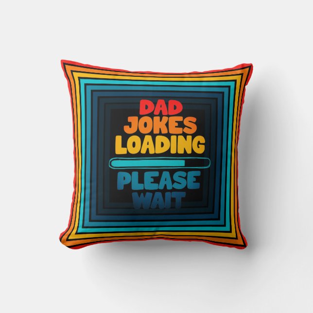 Coussin Conception de Texte Mignonne Blague de Papa Charge (Recto)
