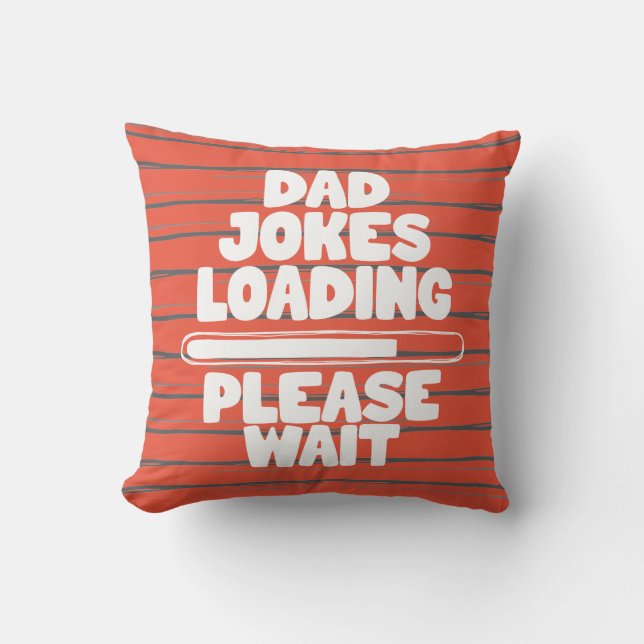Coussin Conception de Texte Mignonne Blague de Papa Charge (Recto)