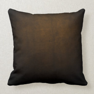 Coussin Conception de textile de brun foncé et de noir