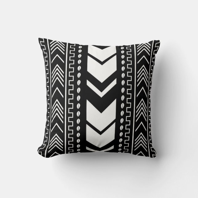 Coussin Conception de tissu de Bogolan en toile de boue af (Recto)