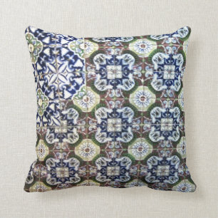 Coussin Conception de tuile de Talavera de Mexicain