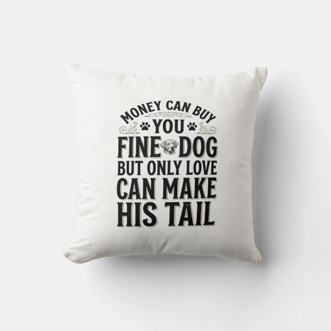 Coussin Conception de typographie de citation d'amour de c (Recto)
