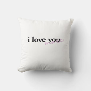 Coussin Conception de typographie de polices mixtes J'aime