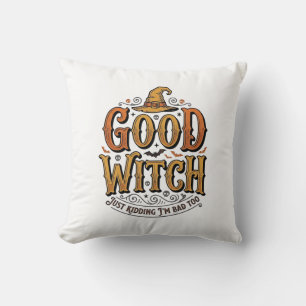 Coussin Conception de typographie Halloween sorcière genti