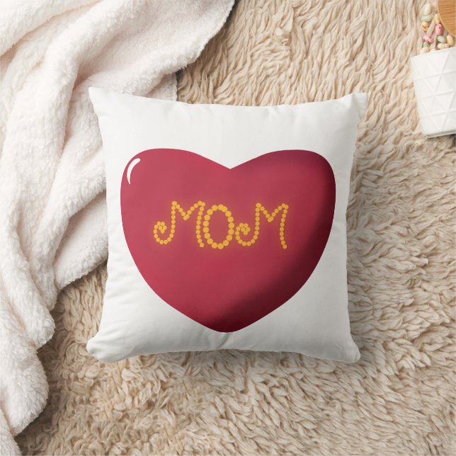 Coussin Conception de typographie maman, texte d'art de ci (Couverture)