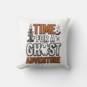 Coussin Conception de typographie vintage Halloween Ghost