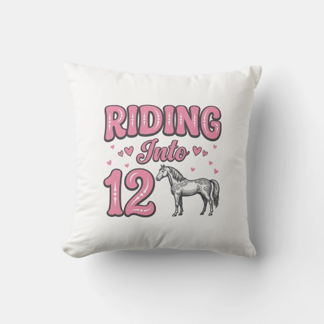 Coussin Conception de vecteur de 12 ans de fête d'annivers (Recto)