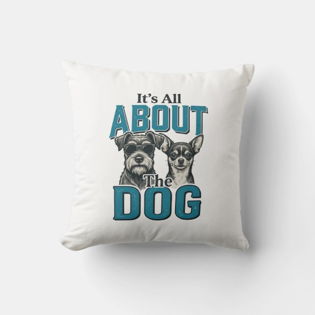 Coussin Conception de vecteur de citation d'amant de chien (Recto)