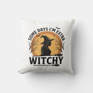 Coussin Conception de vecteur de citation de Halloween vin