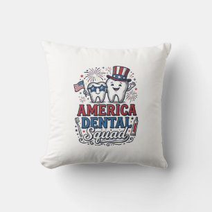 Coussin Conception de vecteur de dent patriotique d'équipe