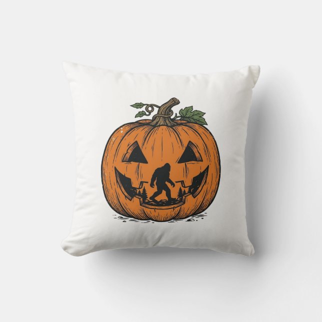 Coussin Conception de vecteur de Halloween de citrouille d (Recto)