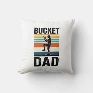 Coussin Conception de vecteur de père de baseball rétro de