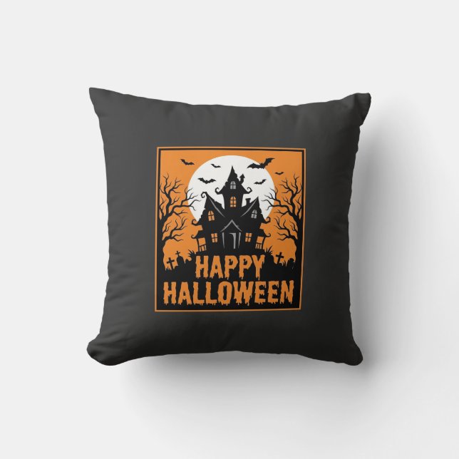 Coussin Conception de vecteur de silhouette de maison hant (Recto)